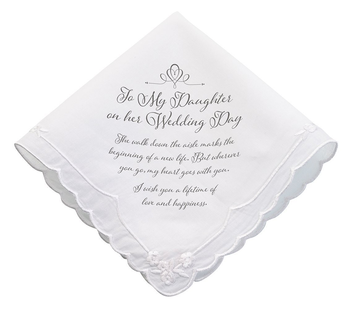 Lillian Rose Daughter Verse Wedding Keepsake Hankie, Multicolor, One Size