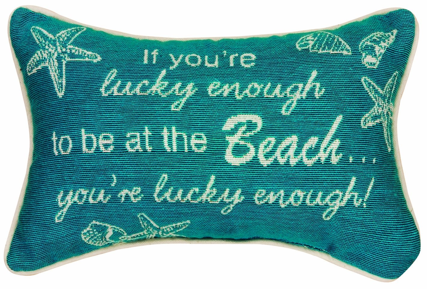 Manual 12.5 x 8.5-Inch Decorative Throw Pillow, If You’re Lucky Enough