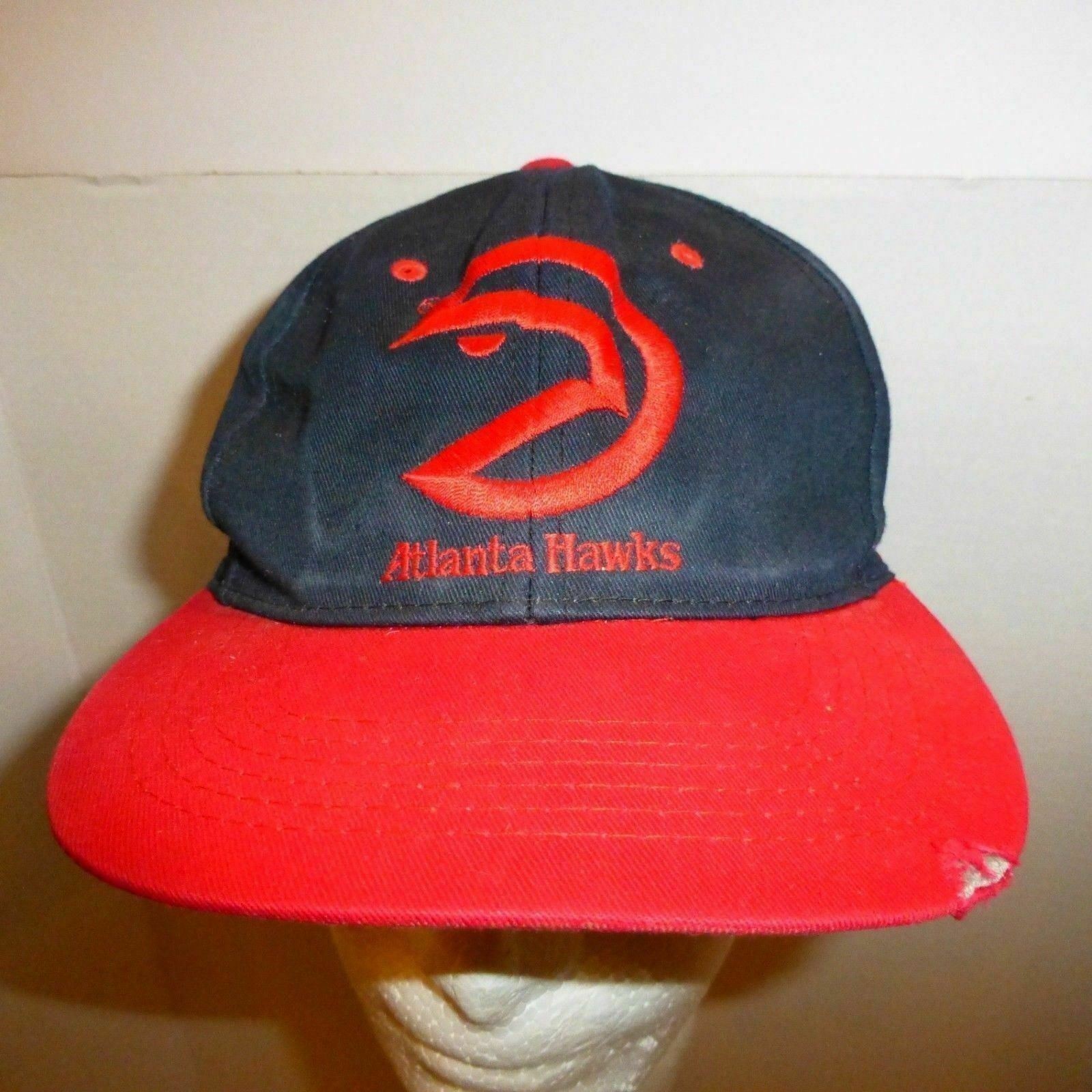 VINTAGE 1990s Atlanta Hawks NBA Basketball Hat – Distressed – Youth Snapback Cap