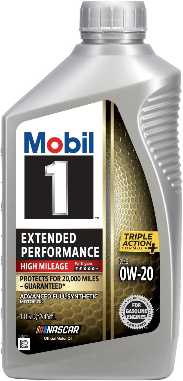 Extended Performance High Mileage Full Synthetic Motor Oil 0W-20, 1 Quart (6-pk)