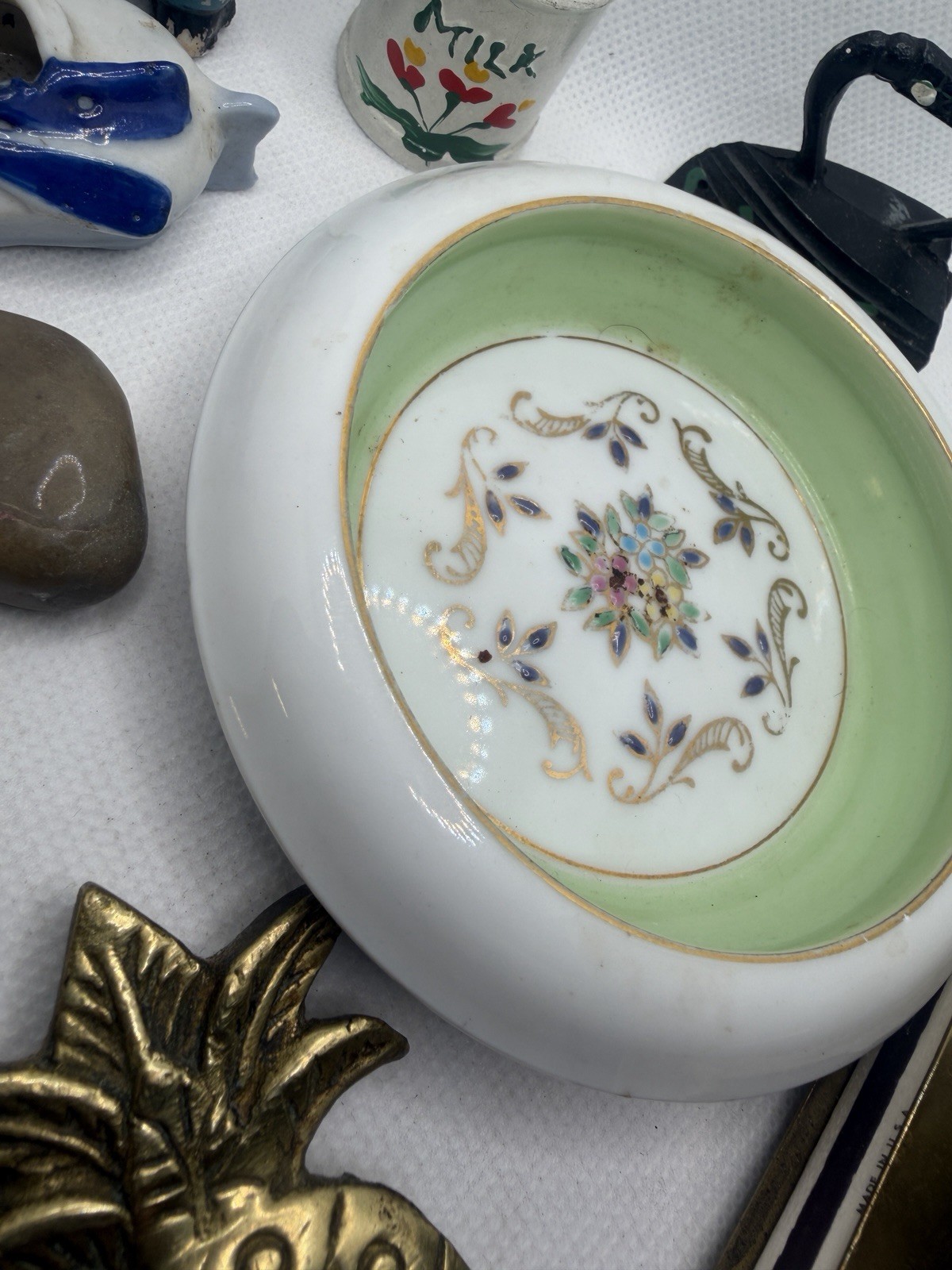 Lot Of Unique Vintage/Antique Collectibles & Trinkets, Estate Sale Brass China