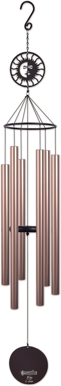 Sunset Vista Designs Sunface Wind Chime, Bronze, 68-inch Height
