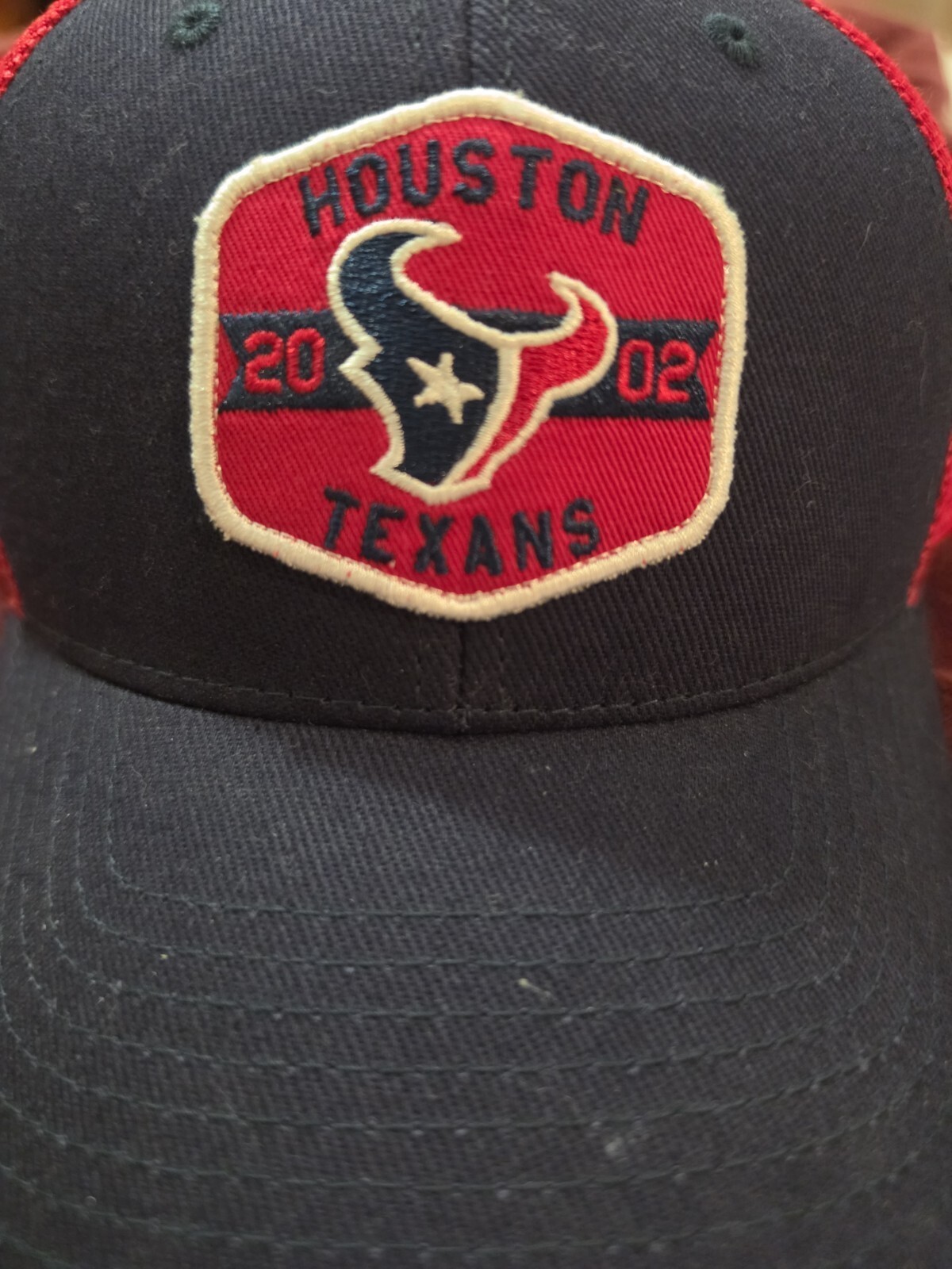 Houston Texans 2002 NFL Team Navy w/red Mesh Patch Snapback Hat Cap New