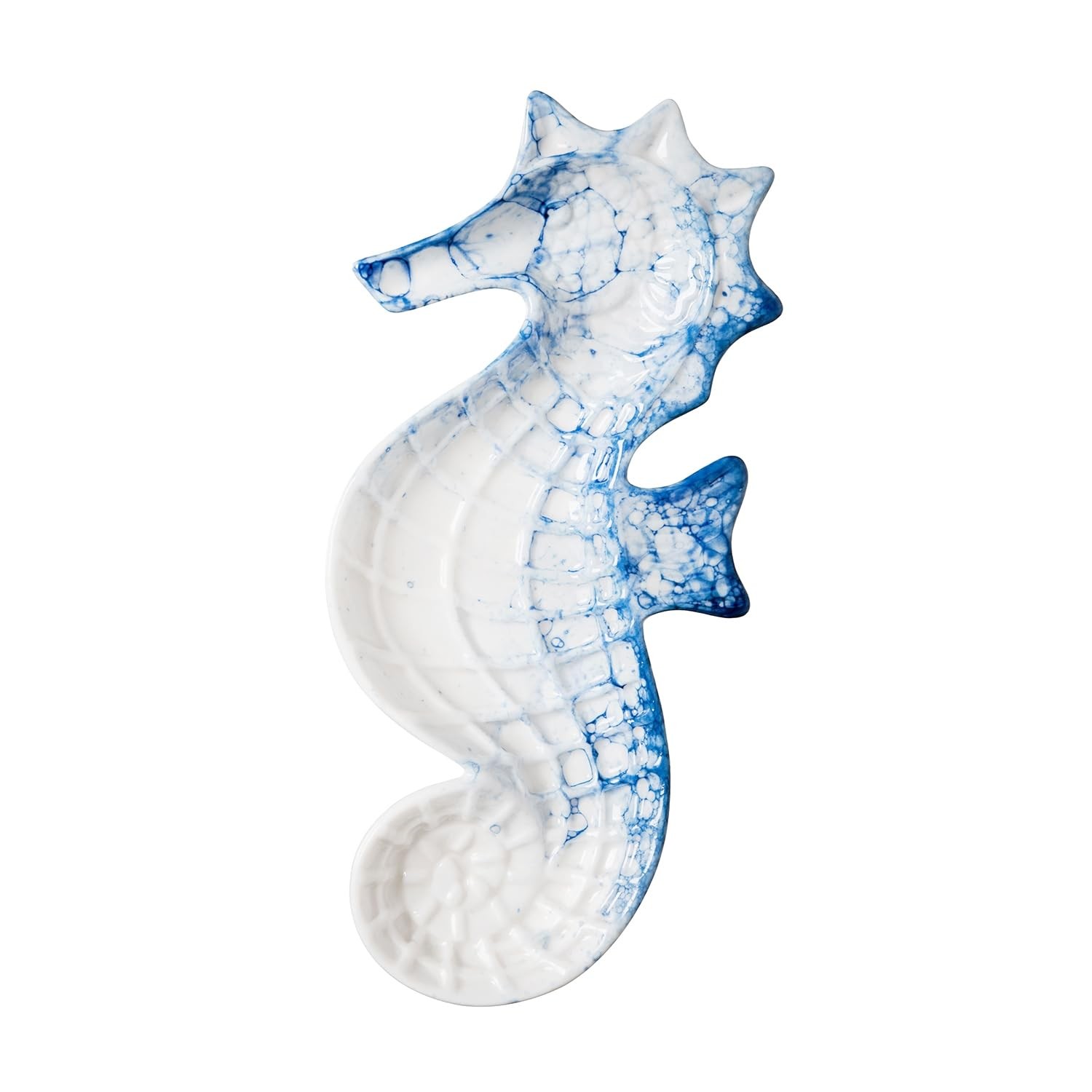 Beachcombers Blue Seahorse Plate, 8.74-inch Length, Kitchen Accessories