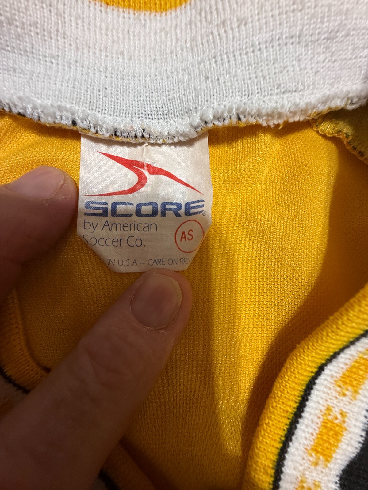 PRE-WORN Vintage Tee Shirt: AYSO Yellow and Green Youth Soccer Jersey
