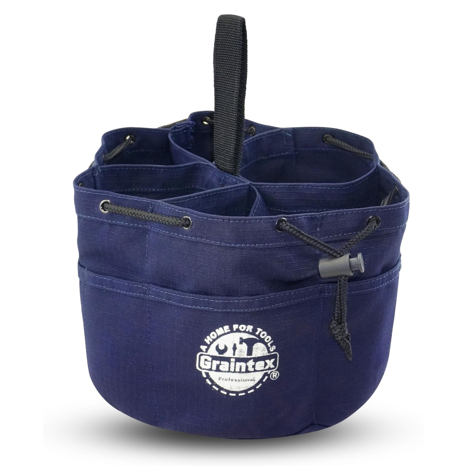 Graintex 18-Pocket Grab Bag Canvas Organizer Pouch with Drawstring Closure