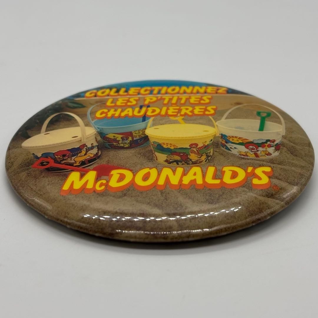 80s Vintage Large Can Badge McDonald’s Bucket