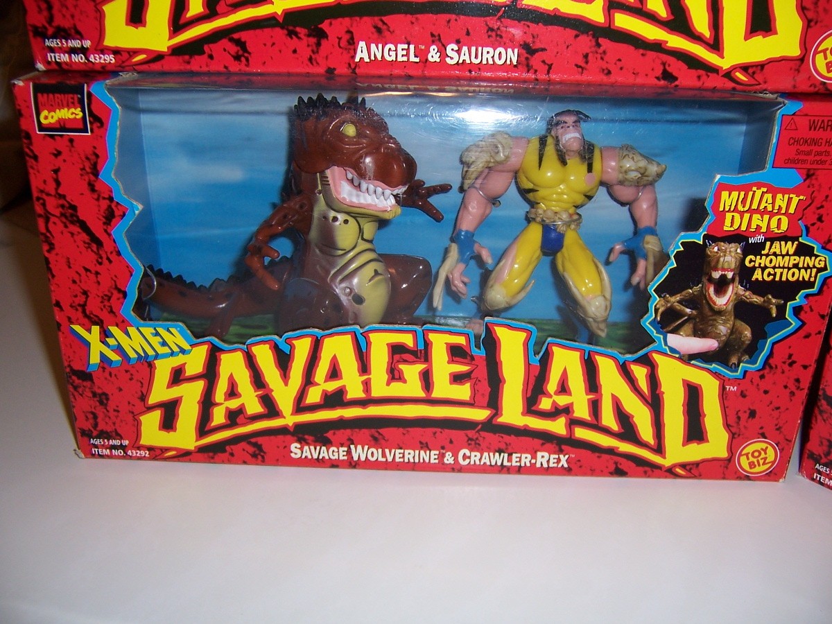 NEW X-MEN The Savage Land Deluxe 2 Figure Lot Kazar Zabu Angel Wolverine Joseph