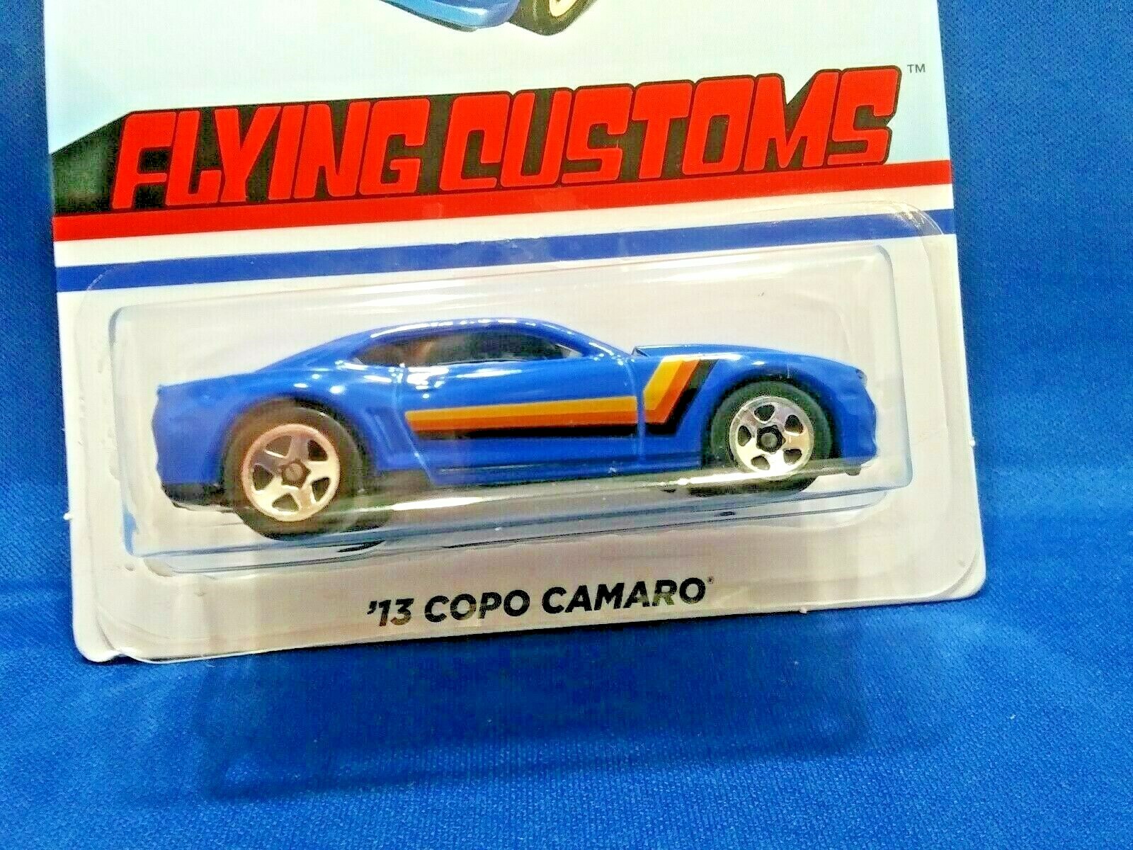 HOT WHEELS FLYING CUSTOMS ’13 COPO CAMARO BLUE DIECAST 1:64 SCALE MATTEL