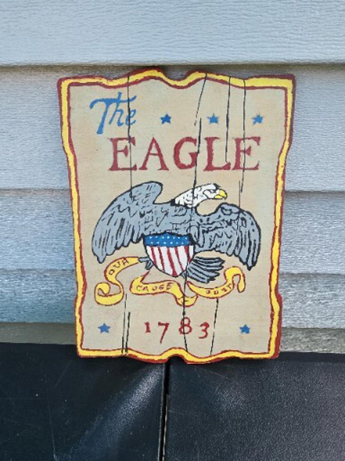 Vintage Reproduction of 1783 EAGLE 7″ X 9″ Wall Plaque Custom Trl7#38