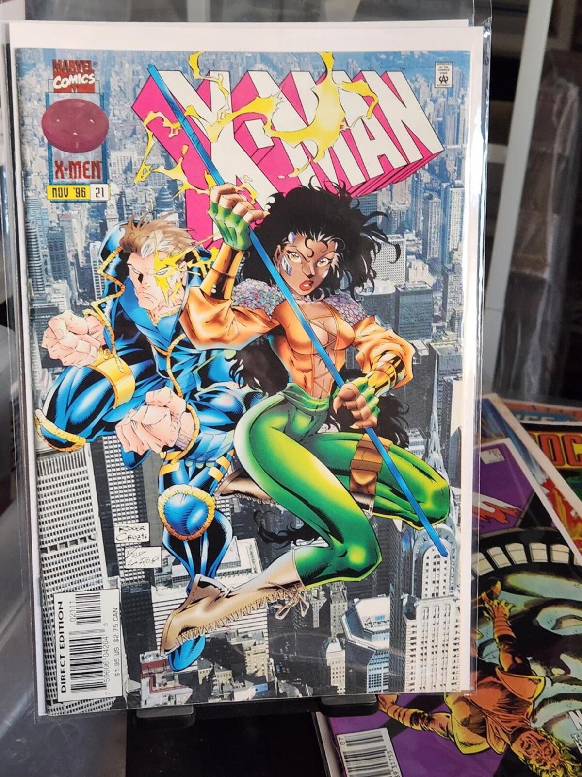 Marvel Comics X-Men #21 Comic Book Nov 1996 Cable Marrow Direct Edition