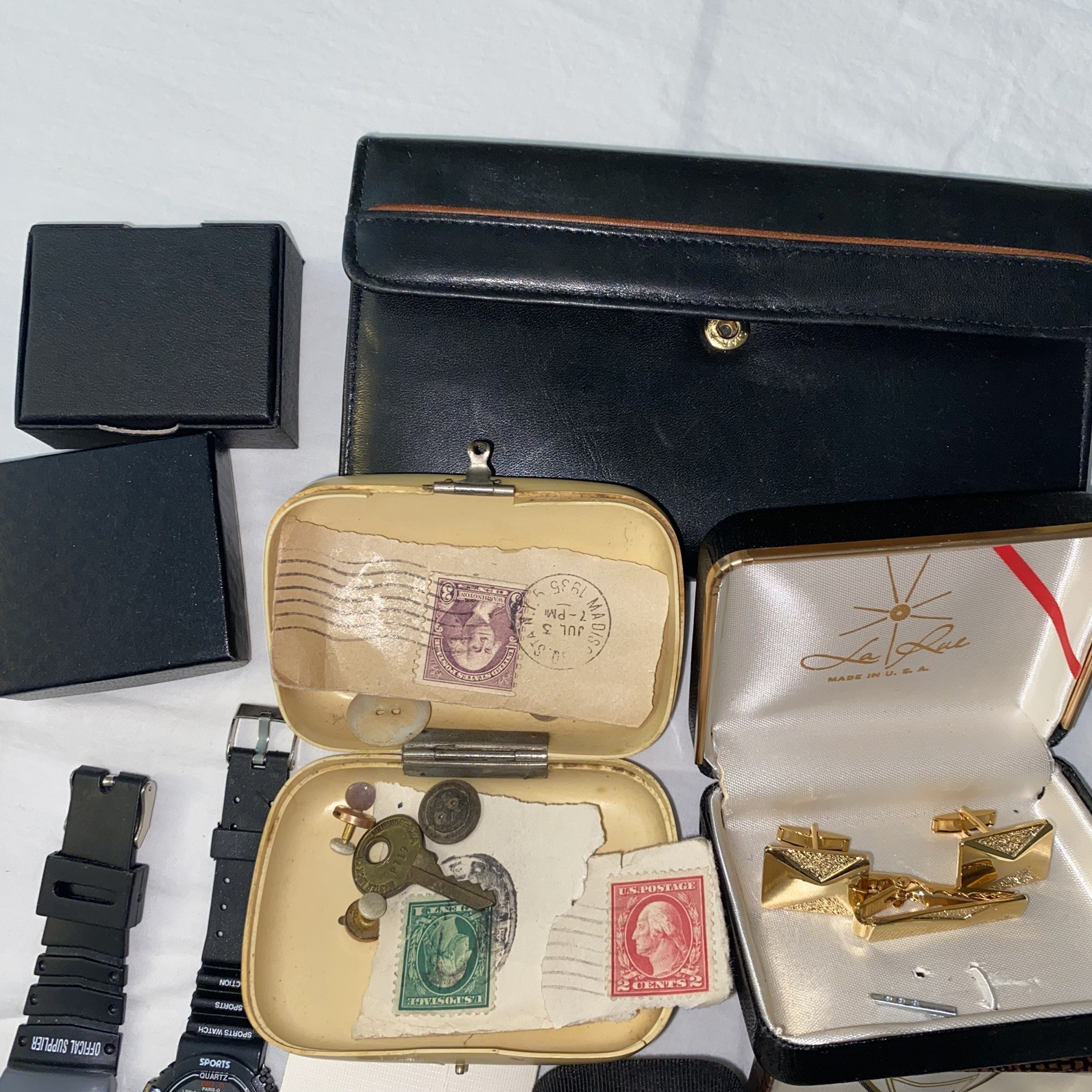 Beautiful Vintage Junk Drawer mixed Lot Watches Medals Pins Jewelry etc!