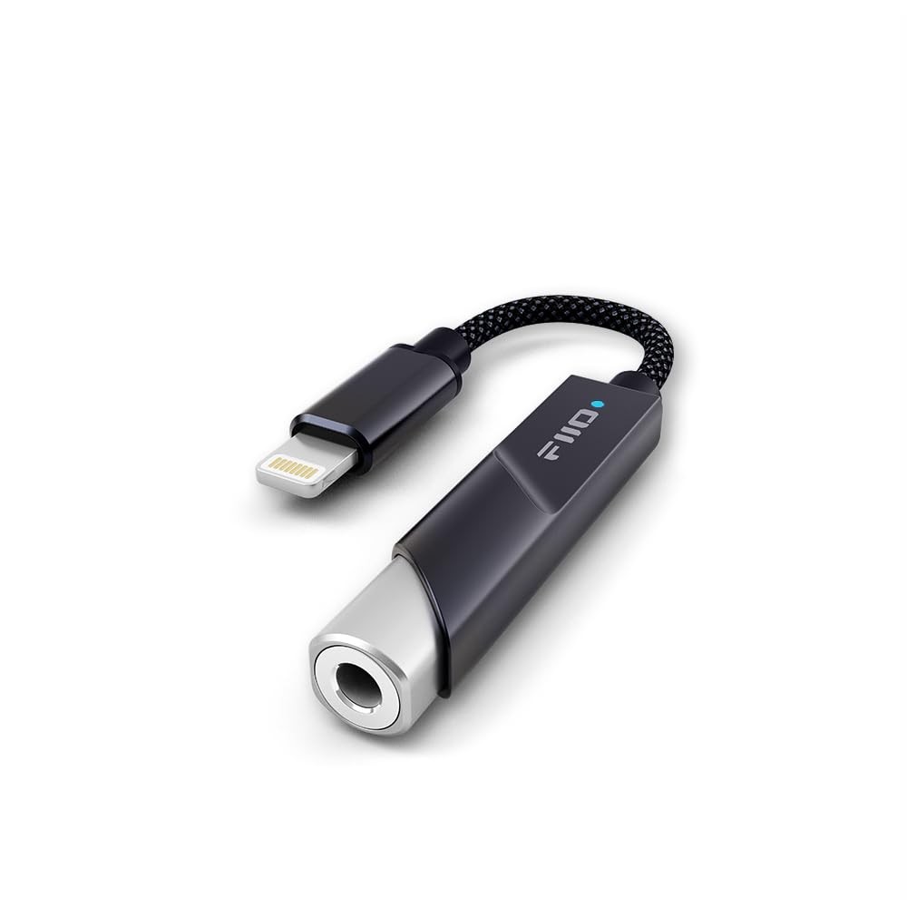 FiiO KA11 Lightning to 3.5mm Audio Adapter 32bit/384kHz HiFi DAC, Black