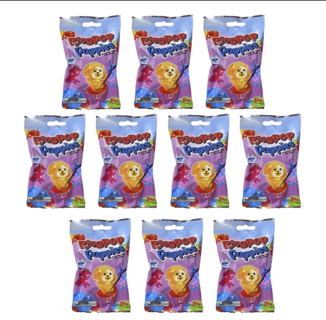 Topps 2018 Ring Pop Puppies 10 Pack