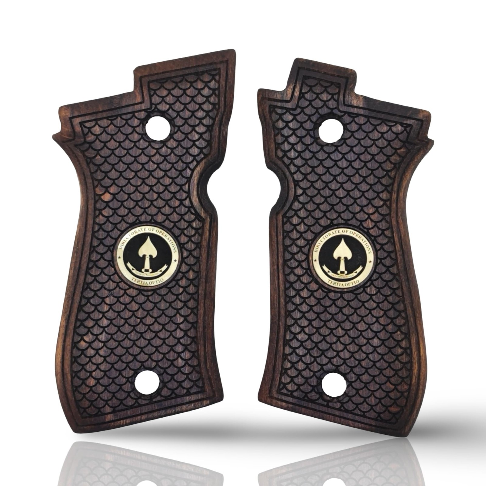 Zib Grips for Beretta 81/84 Cheetah, Real Wood