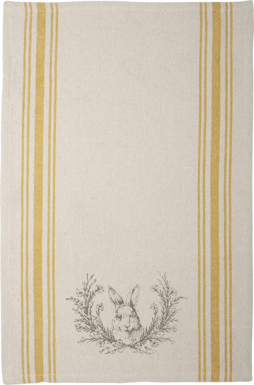 Primitives by Kathy RABIT and Floral Crest Kitchen Towel