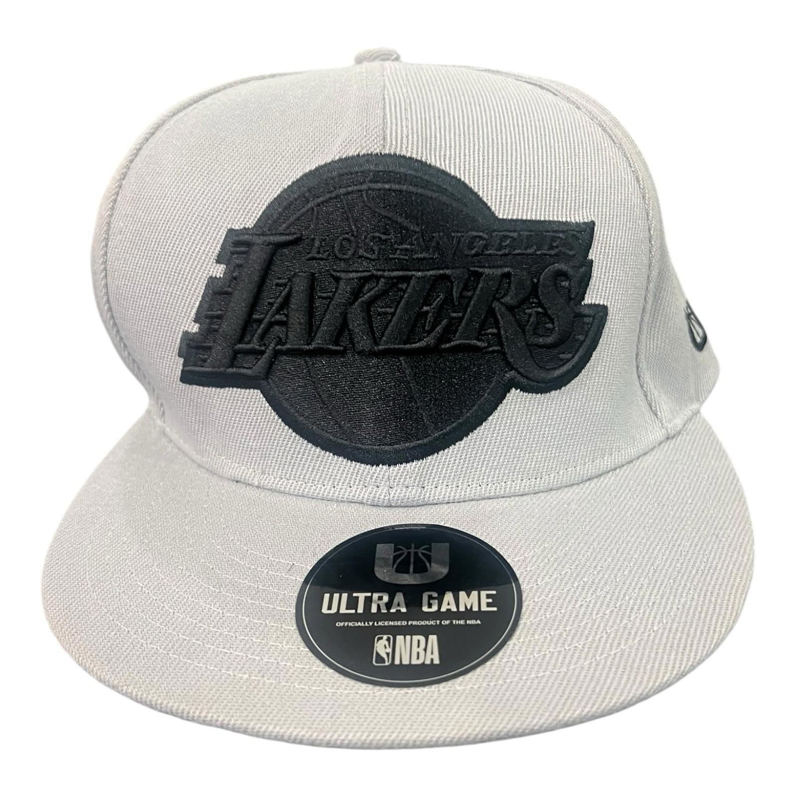 Los Angeles Lakers NBA Ultra Game Snapback Hat Gray Black Adjustable OSFM NWT