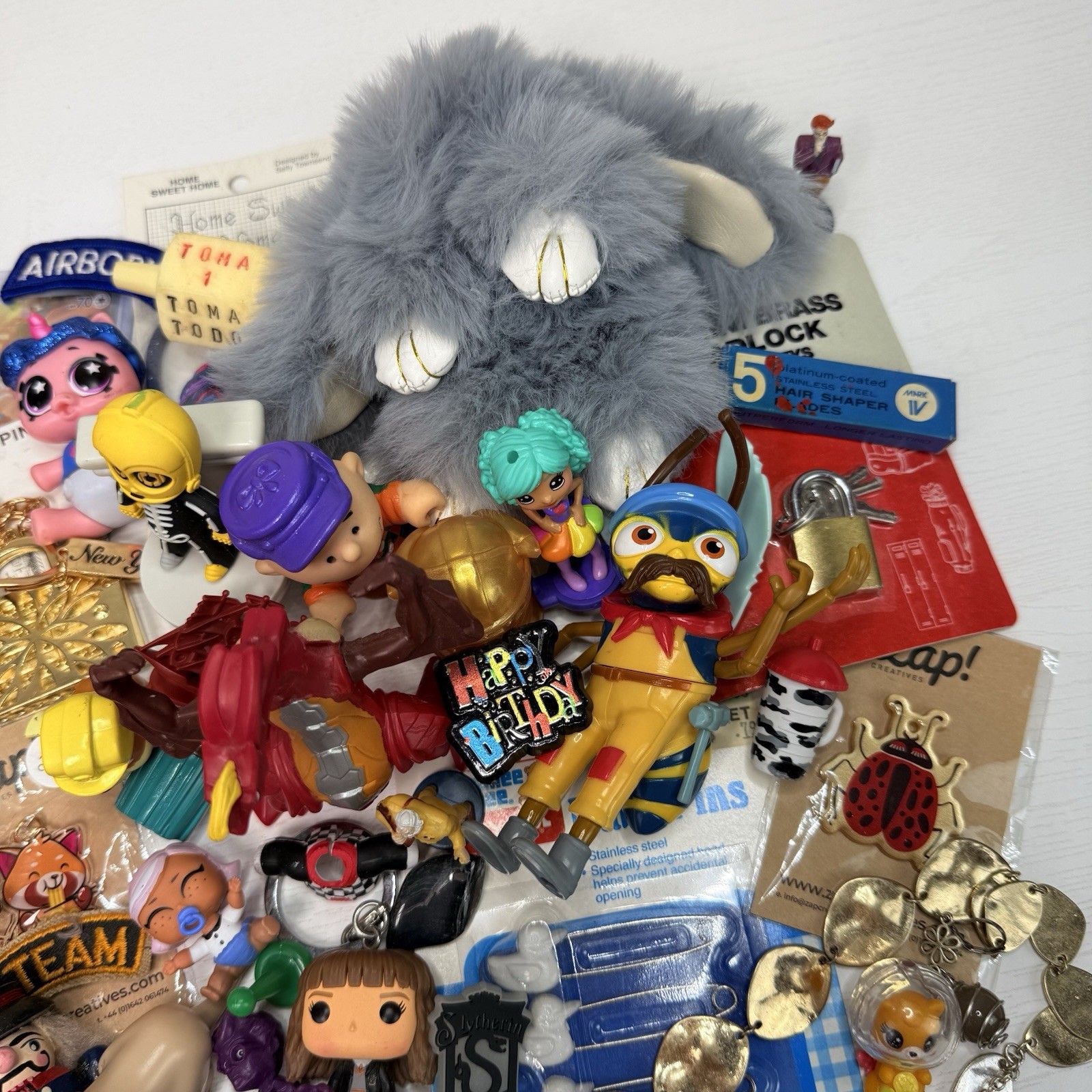 Junk Drawer Mixed Lot Assorted Smalls Toys Trinkets 2.43 Pounds