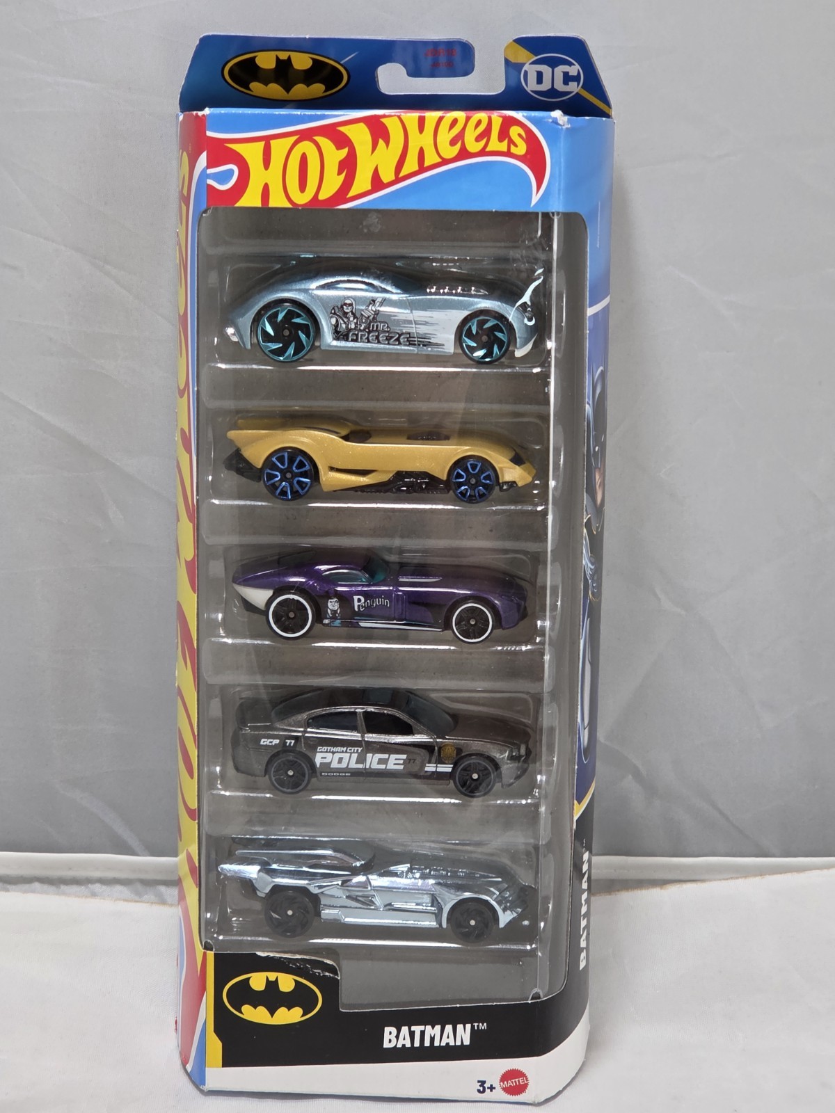 2024 Hot Wheels DC Batman 5 Pack Diecast 1:64 Scale New ,Blue Chrome Bat Mobile