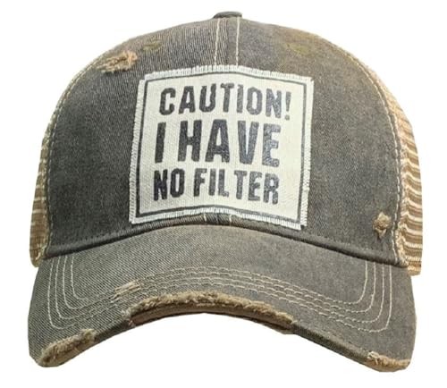 Vintage Life No Filter Rust Distressed Trucker Hat Unisex Baseball Cap