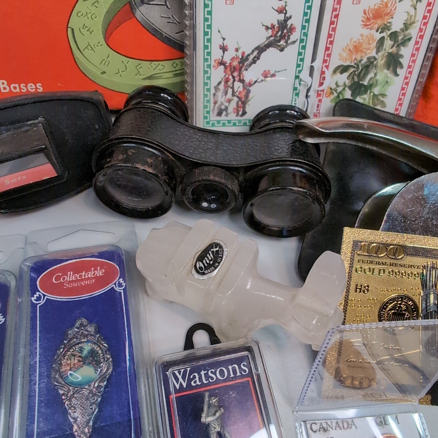 Vintage Collectibles Lot – Coins, Gemstones, Spoons, Toys, Spoons, Pins – Estate