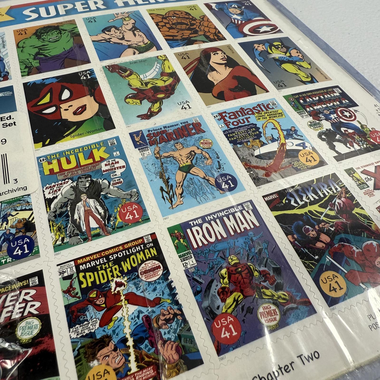 DS Marvel Comics Limited Edition Comic Book & Super Heroes Stamps Set USPS FDOI