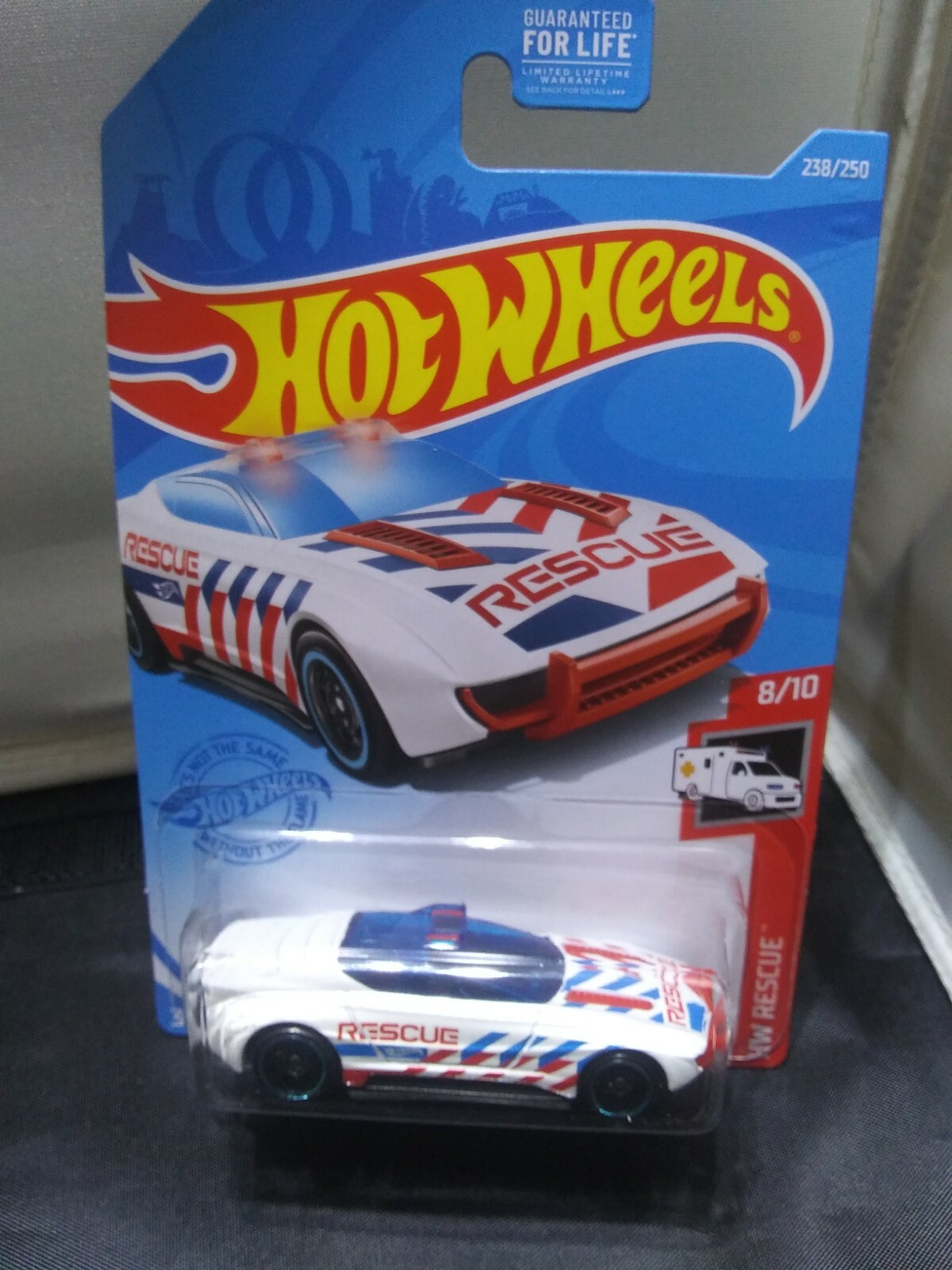 Hot Wheels Alpha Pursuit Rescue Car HW Rescue #8/10 White Diecast 1:64 Scale