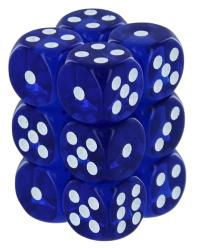 Chessex Dragons Dice Includes 12 D6 Plastic White 16mm Functional Dragon Gaming
