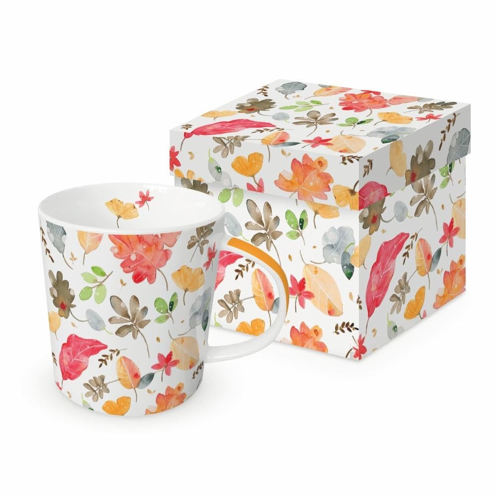 Paperproducts Design Fall Impression Mug, 13.5 oz, Bone China Gift Box Mug