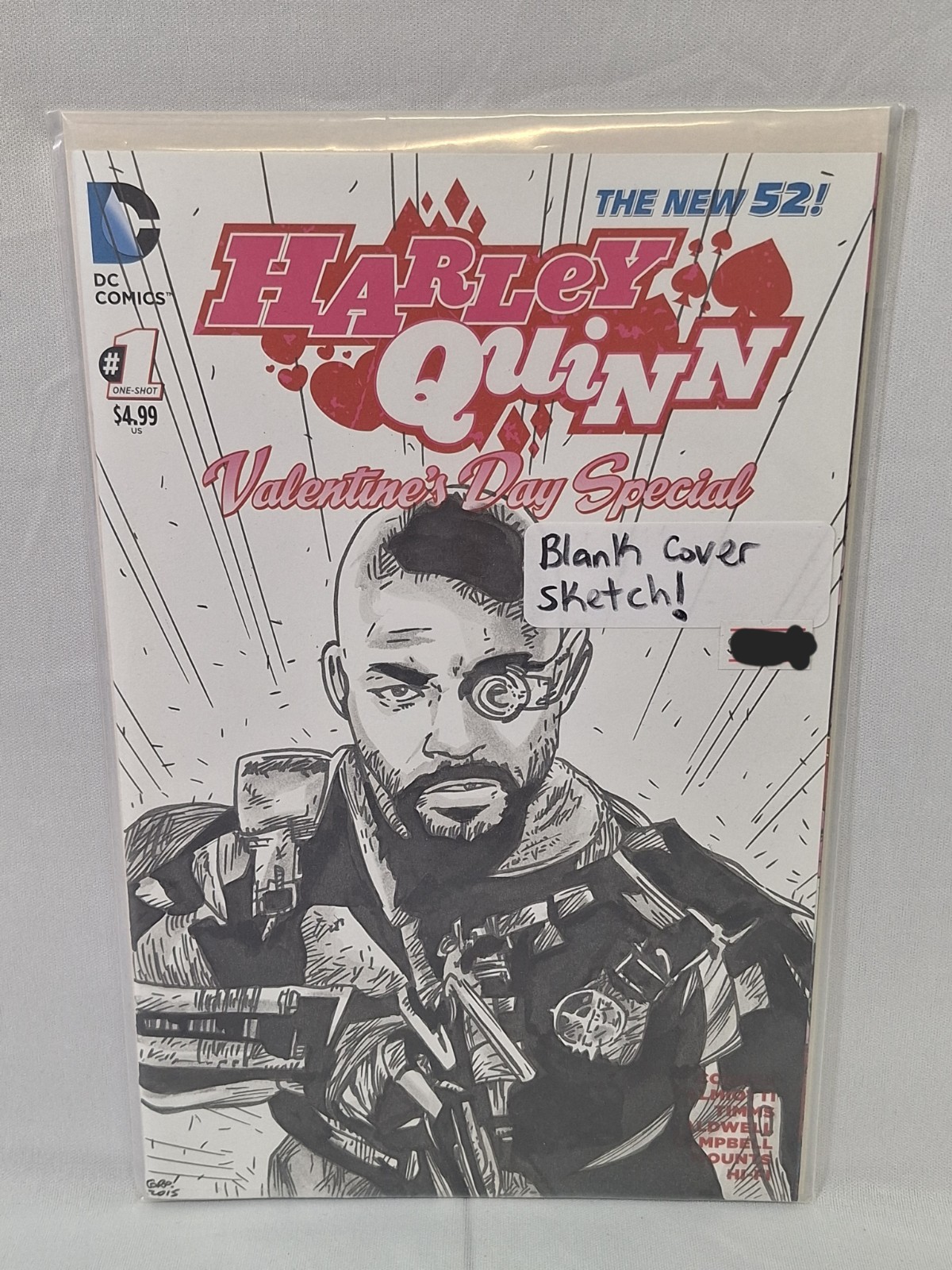 Harley Quinn Valentine’s Day Special #1 Sketched & Signed Auto By Gary Parkin DC