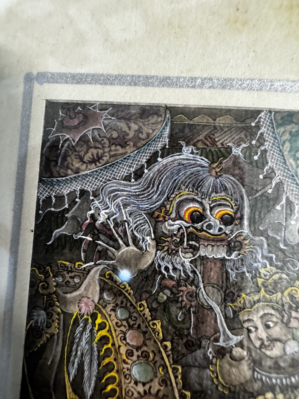 Miniature Framed Balinese Bali Traditional Painting