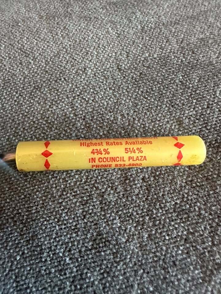 SET OF 2 Vintage Security Savings & Loan Advertising Bottle Opener Yellow Handle