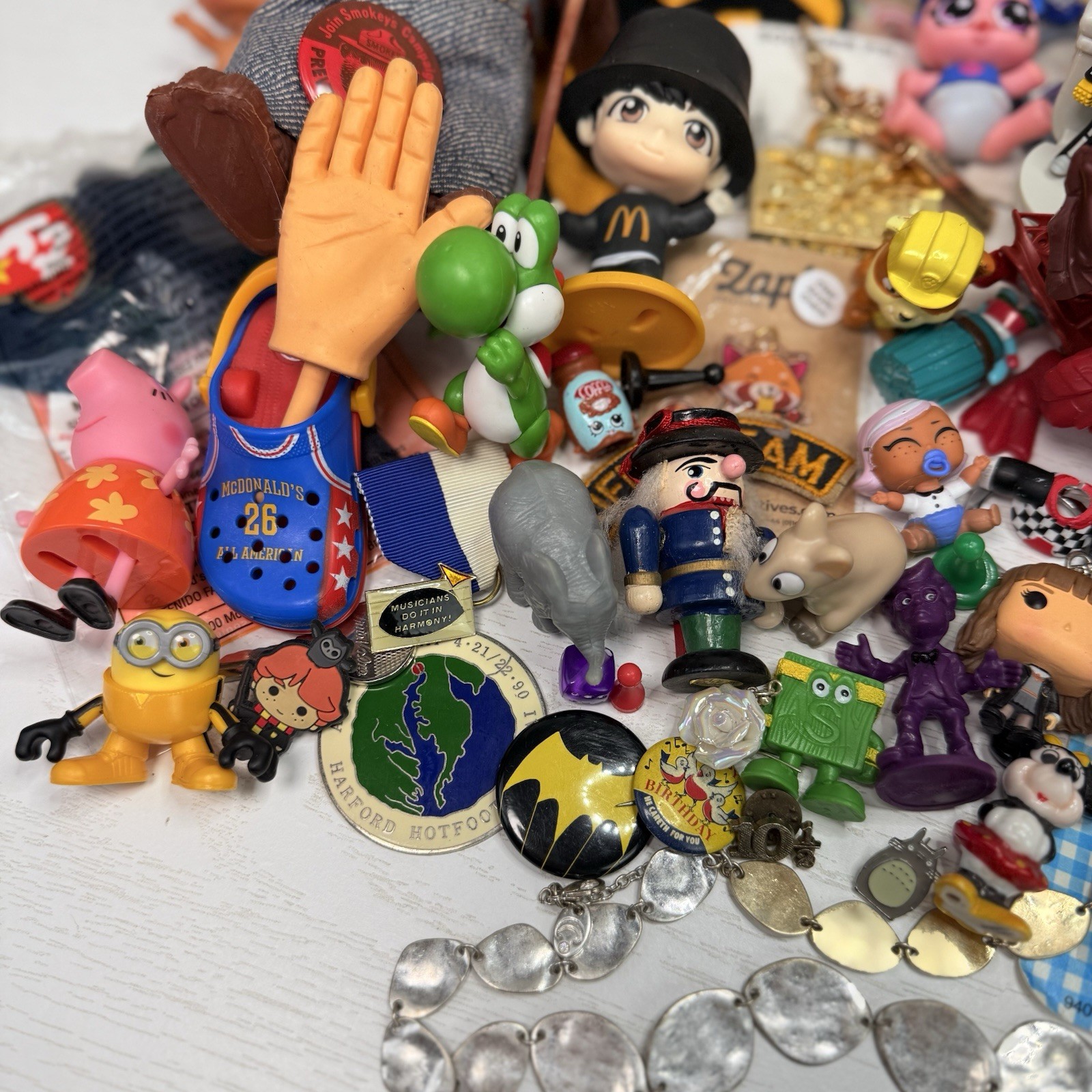 Junk Drawer Mixed Lot Assorted Smalls Toys Trinkets 2.43 Pounds