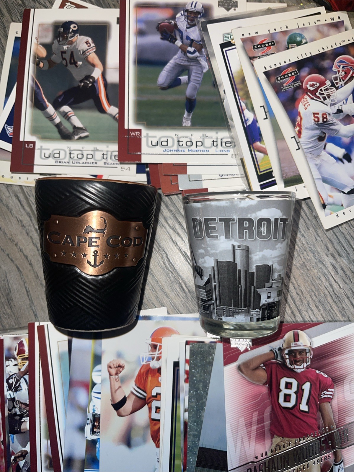 Junk Drawer Find Loot, Pokémon Cards, Football Cards Shot Glasses Card Decor￼