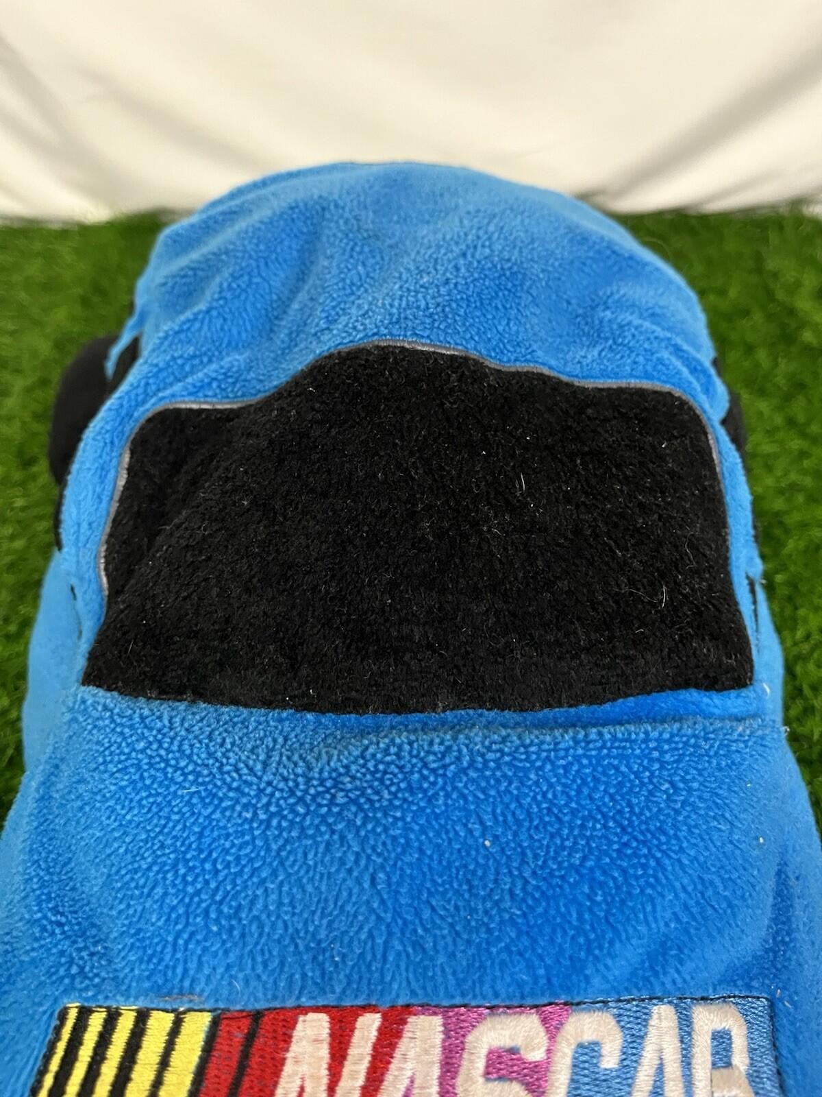 Rare Y2K NASCAR Martin Truex Junior Plush Car Pillow 56 Blue Green 19″ Dan River