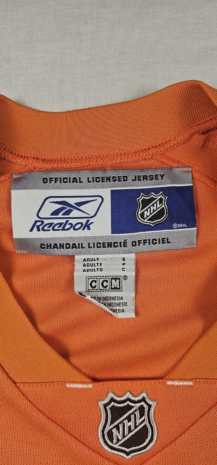 Vintage REEBOK CCM NHL ANAHEIM MIGHTY DUCKS HOCKEY ORANGE JERSEY SIZE S