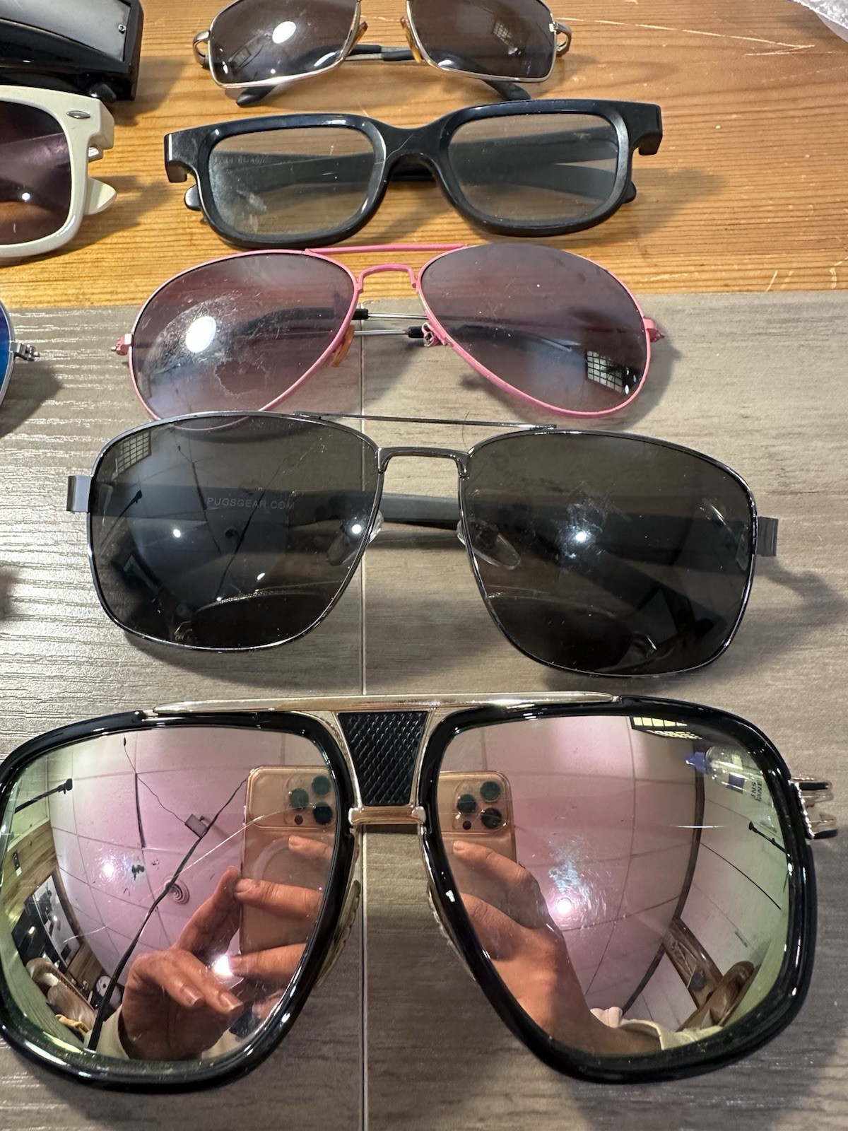 Junk Drawer Lot 10 Pair Sunglasses Festive Party Aviator Shield Pugs Trendy Bulk