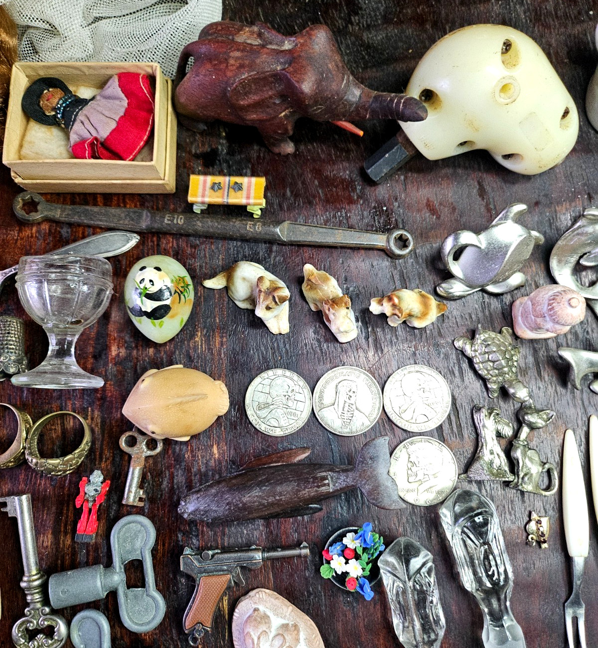PREMIUM JUNK DRAWER Lot Trinket Smalls Vintage Knick Knacks Resale Tchotchkes