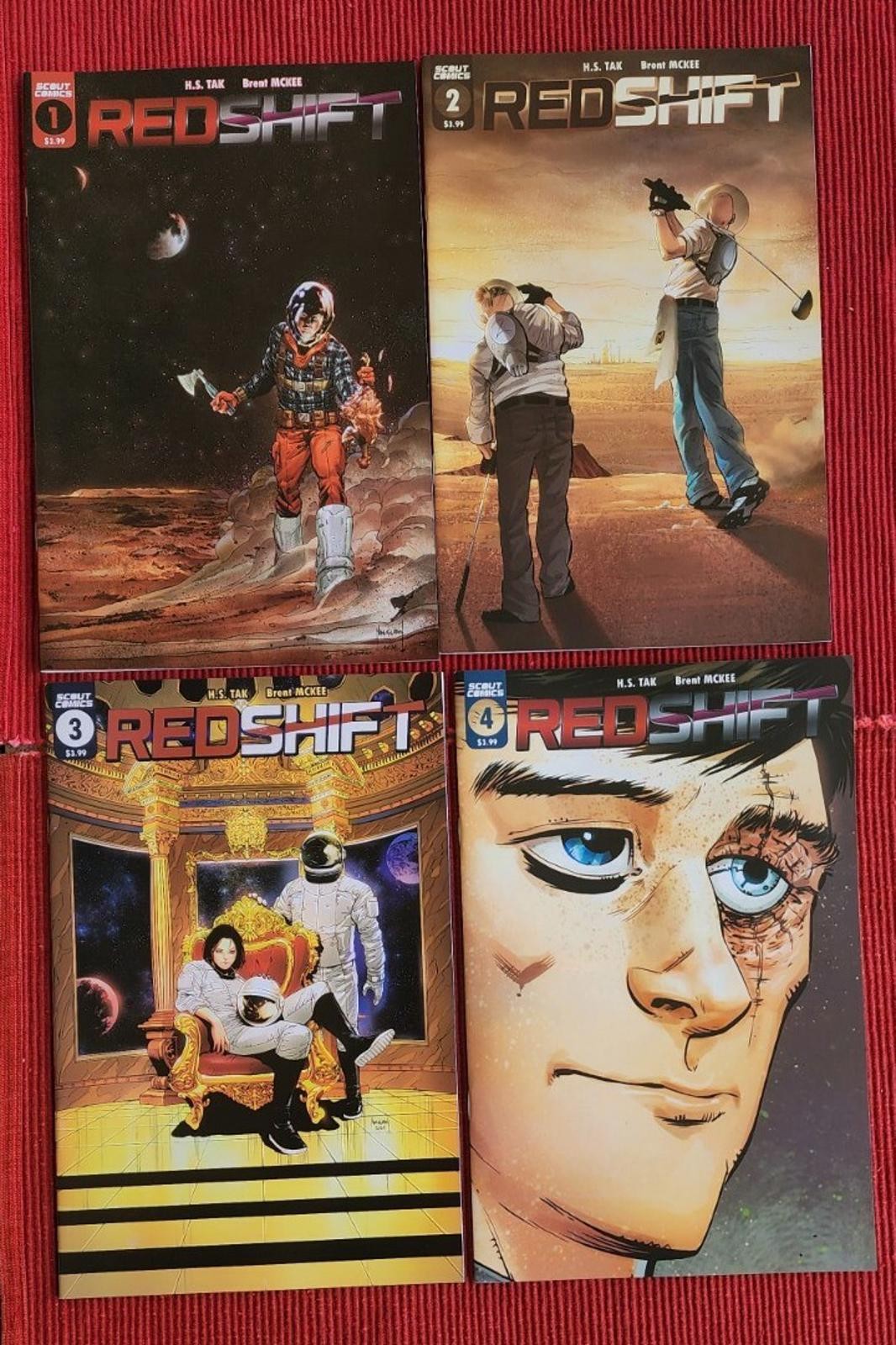 Red Shift 1 2 3 4 Scout Comics H.S. Tak Brent Mckee NM set
