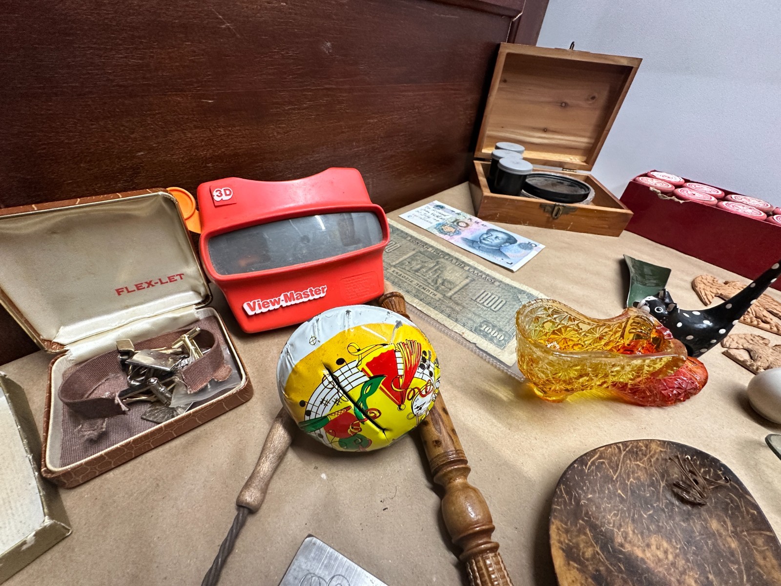 Junk Drawer Lot #3 – Random Antique Vintage Smalls – Coins, Knives, Boxes, Money