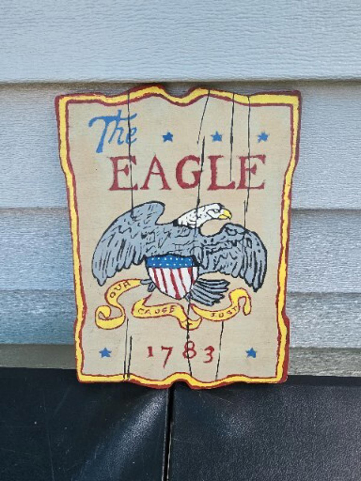 Vintage Reproduction of 1783 EAGLE 7″ X 9″ Wall Plaque Custom Trl7#38