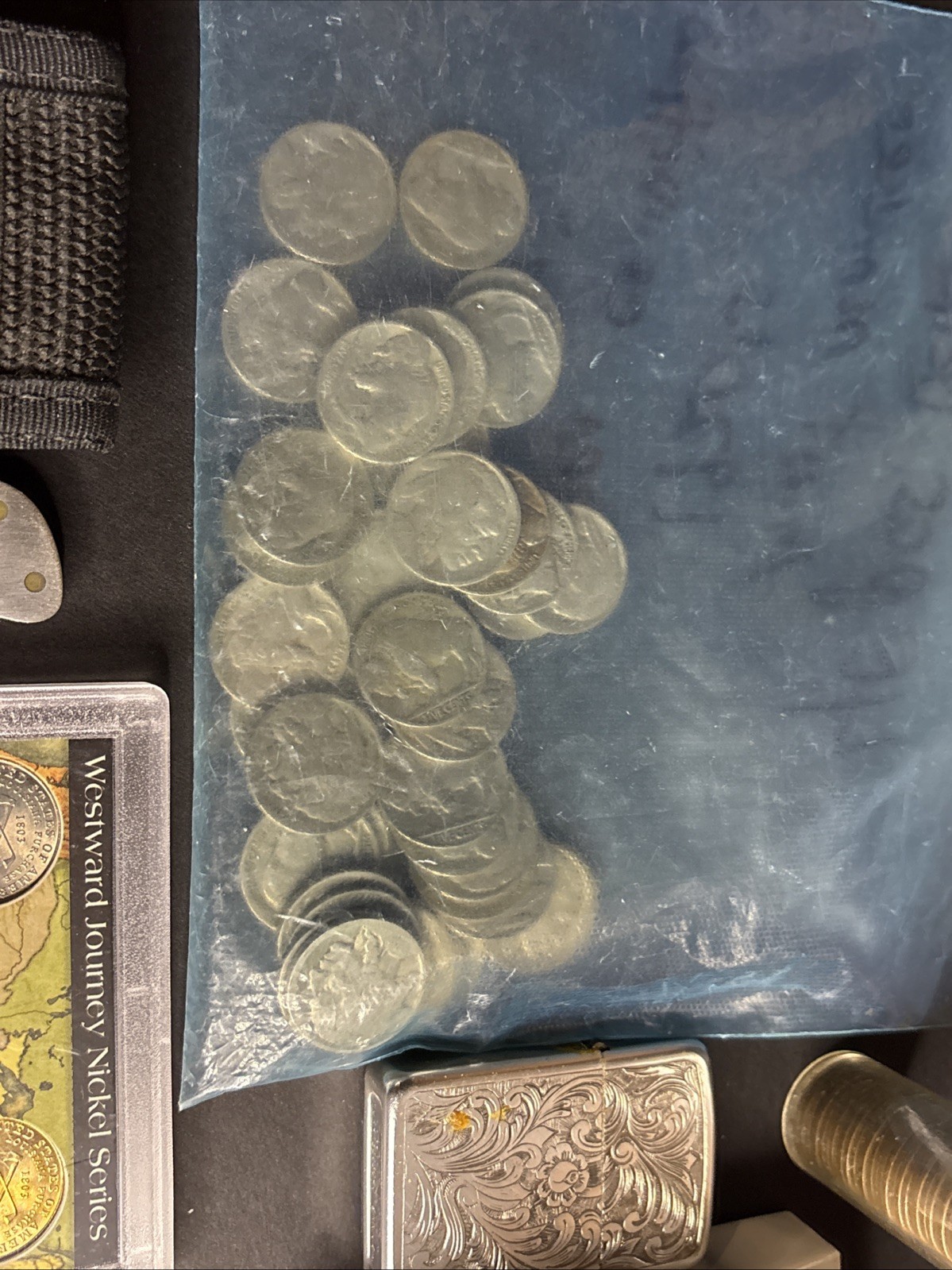 Junk Drawer Lot 1920s Buffalo Nickels, Lighters, Jewelry & More