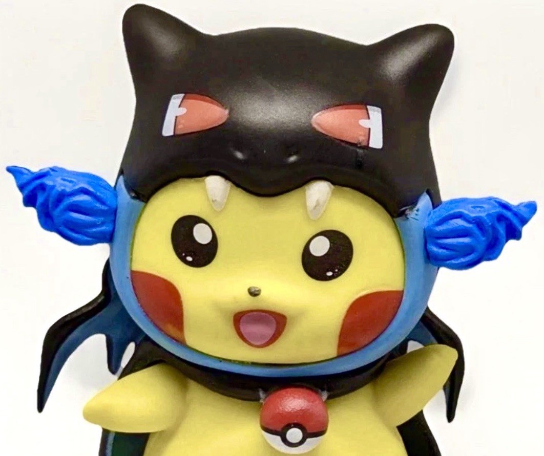 Pikachu Mega Charizard X Cosplay Figure Collectible Pokemon Style Toy Cute