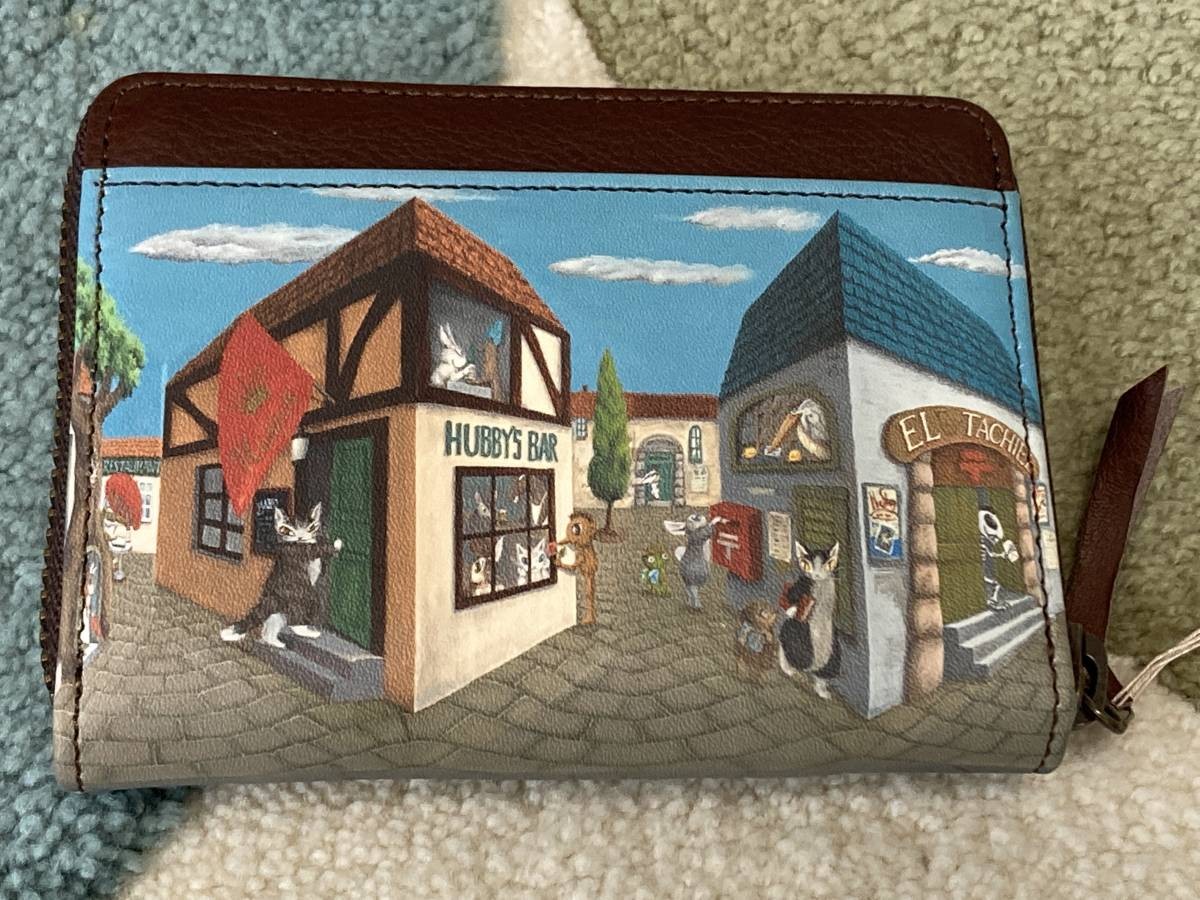 Wachifield Dayan Leather Round Purse Festival Small Bag Blue 3.5×4.4 inches
