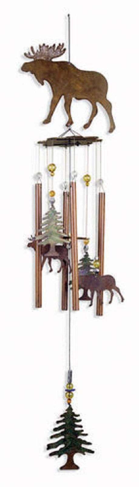 Sunset Vista Designs Wilderness Wonders Moose Wind Chime, 36″