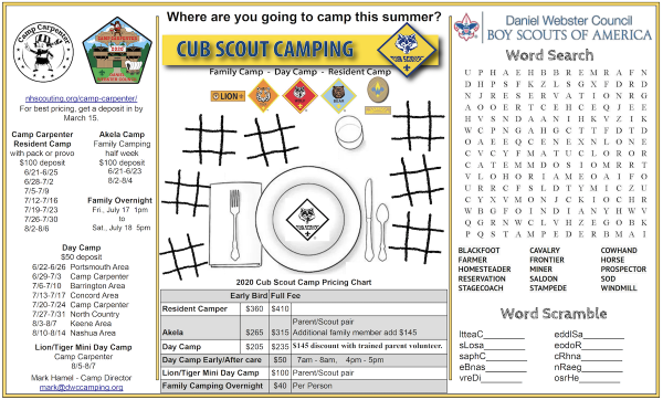 Order Your Blue And Gold Placemats Daniel Webster Council Order Your Blue And Gold Placemats Daniel Webster Council